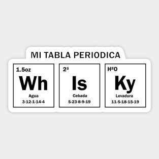 Tabla Periódica de Whisky (Pecho) Sticker